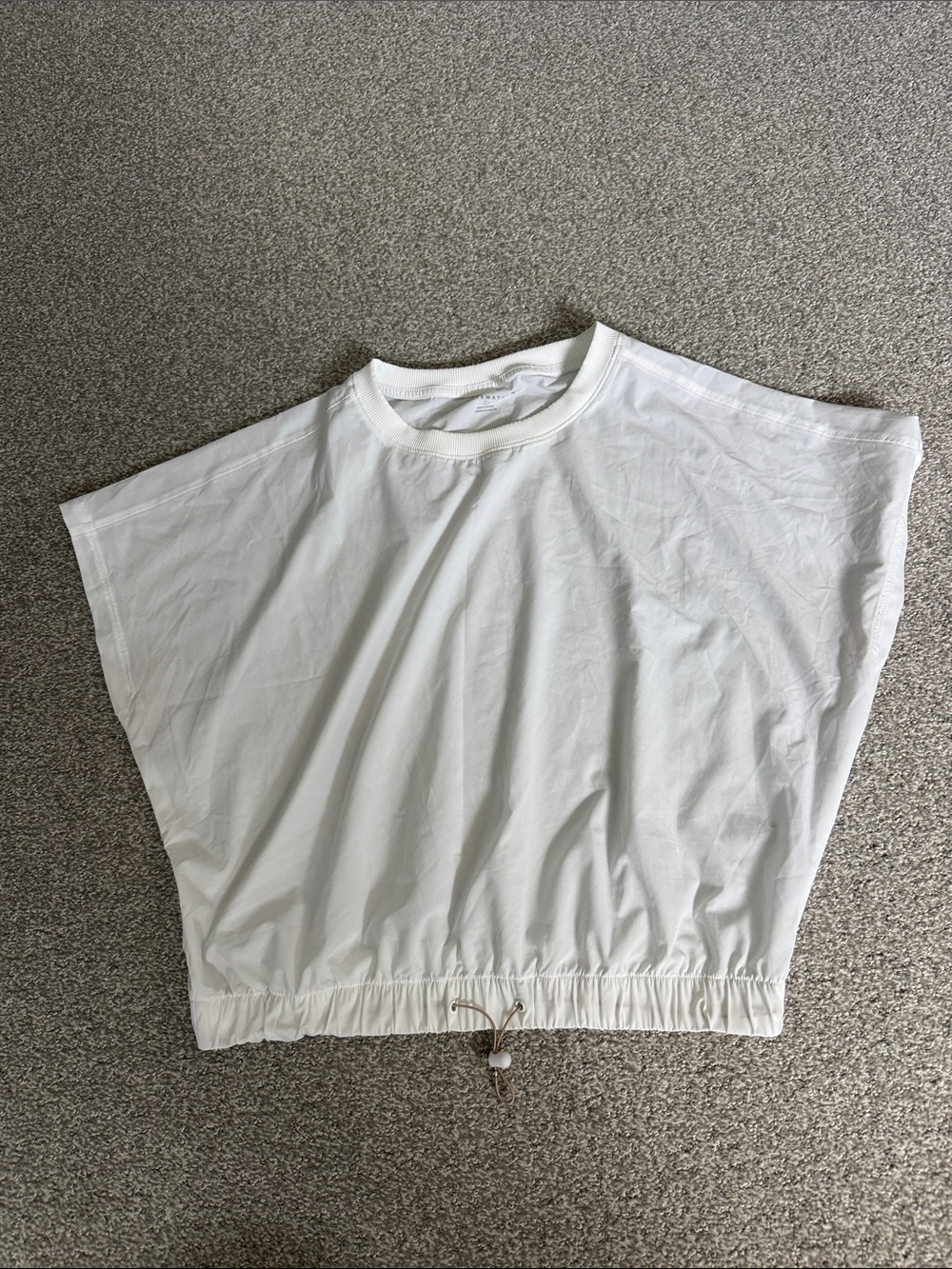 Travis Mathew White Drawstring Hem Crop Top